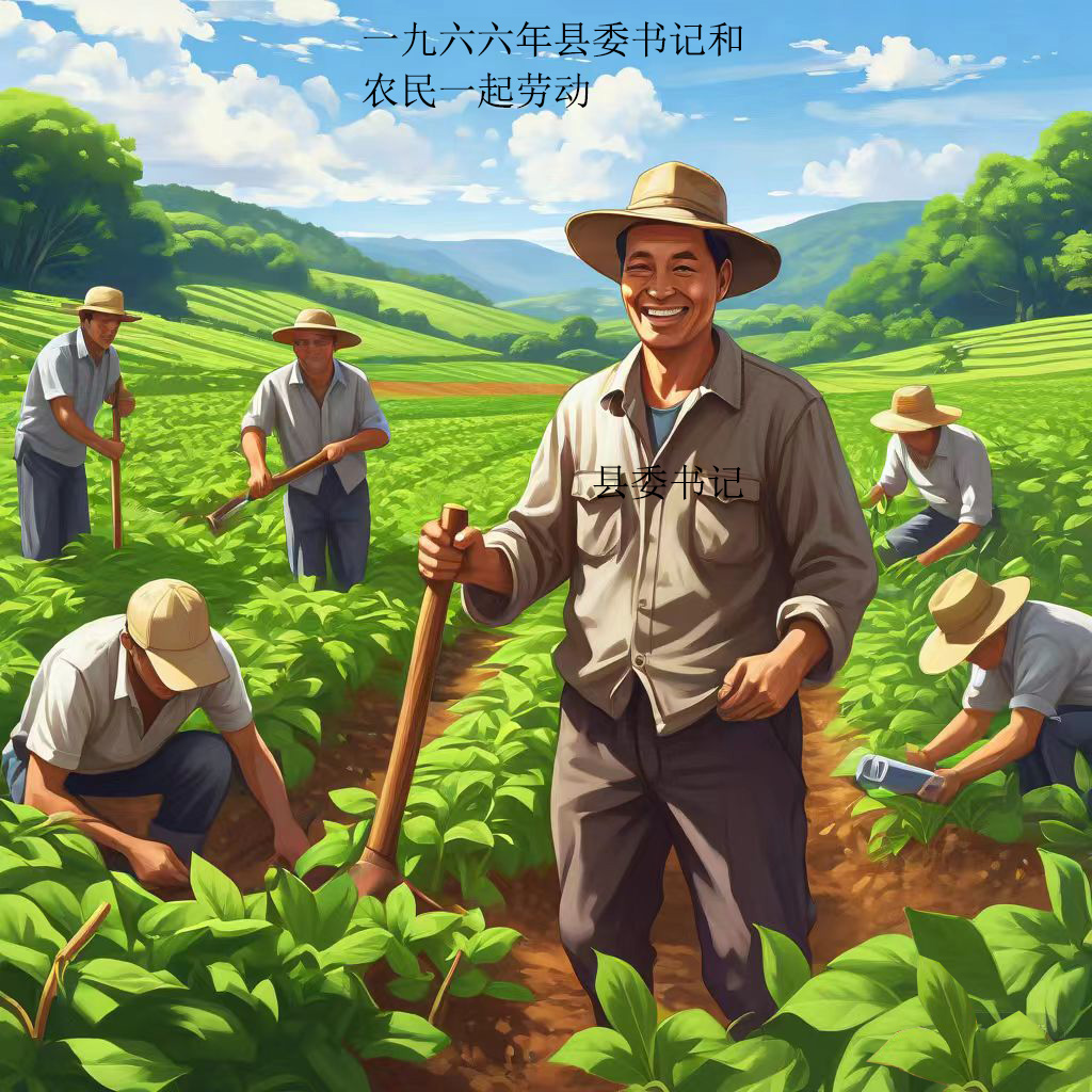 1966年县委书记和农民一起劳动.jpg